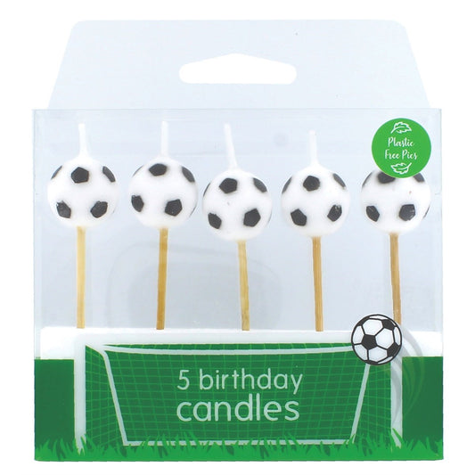 Football Cake Cupcake Candles - 5 Pack