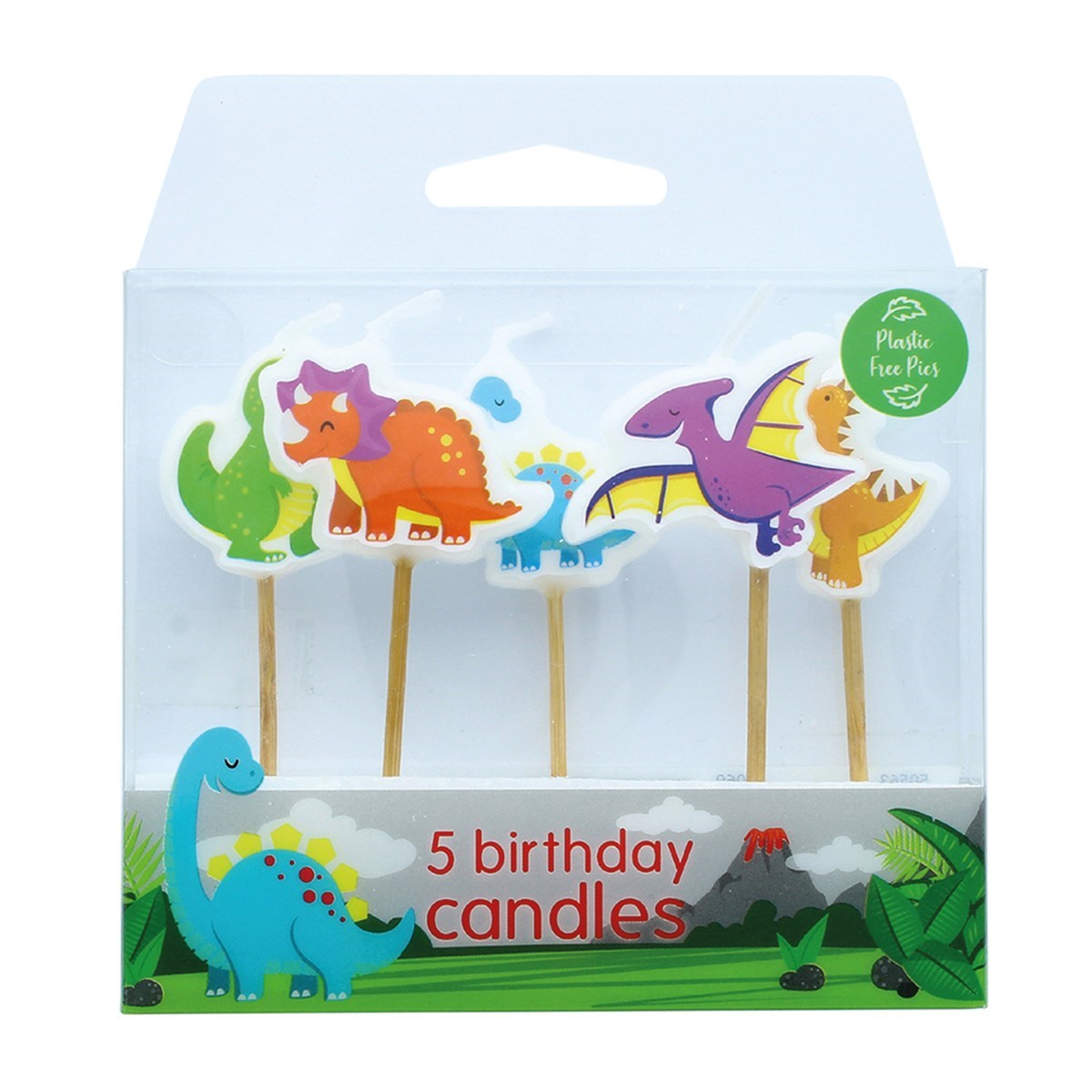 5 Dinosaur Birthday Cake Cupcake Candles