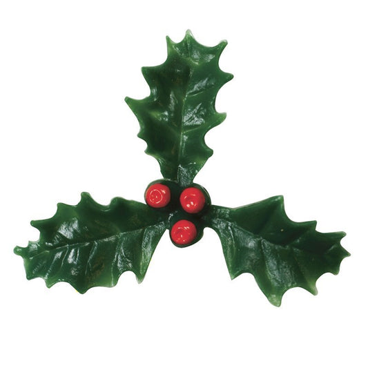 Plastic Holly Sprig Cake Cupcake Toppers