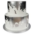 Sugarflair Silver Leaf Sheet Cake Cupcake