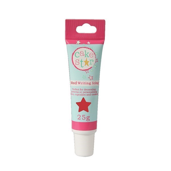 Cake Star Writing Icing. Available in White, Black, Red, Pink and Blue.