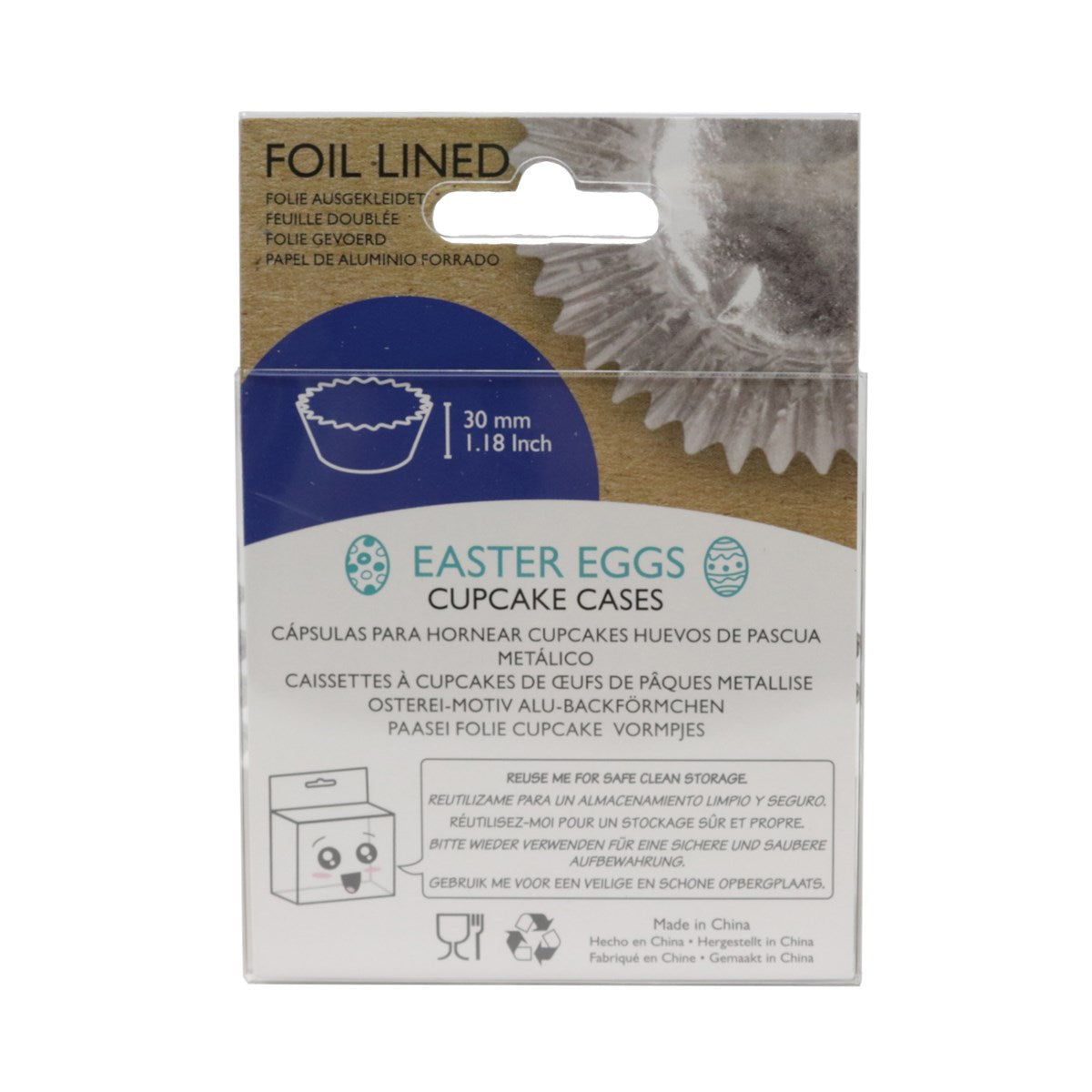 Easter Egg Cupcake Cases Foil Lined Pack of 30