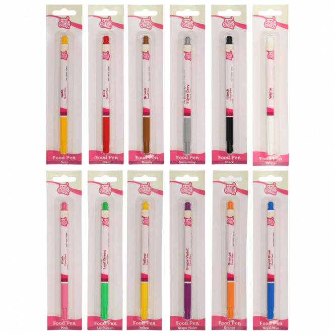 Food Colouring PENS Edible Ink Brush Tip Calligraphy FUNCAKES Decorate Crafting. 12 Colours To Choose From.