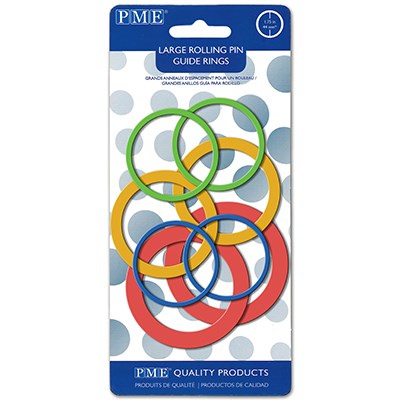 PME LARGE ROLLING PIN GUIDE RINGS SET OF 4