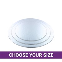 Round Single Thick Round Cut Edge Cake Cards Silver Fern (1.8mm Thick) - Choose your size