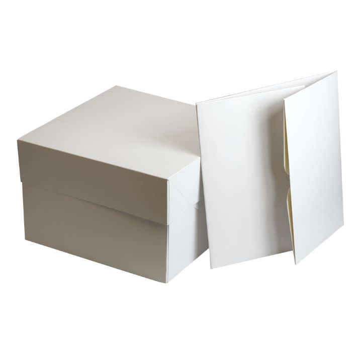 White Cake Box and Lid - Choose your size