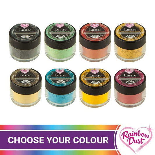 Rainbow Dust Lustre Powder Pot Cake Cupcake - Choose your colour