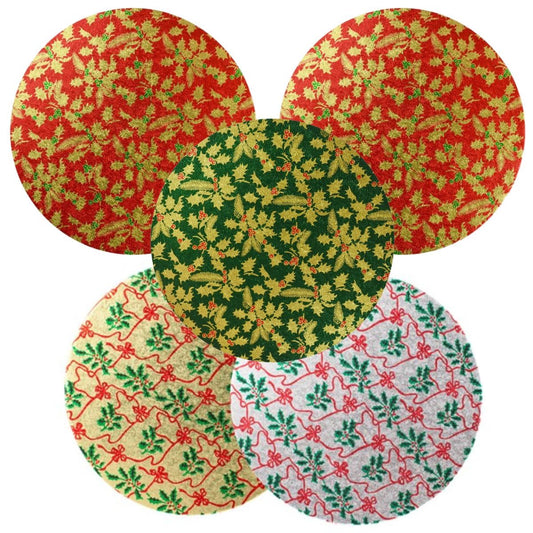 Christmas Cake Drum/Board ROUND 10" 12mm Thick. Choose from 4 Brilliant Festive Designs