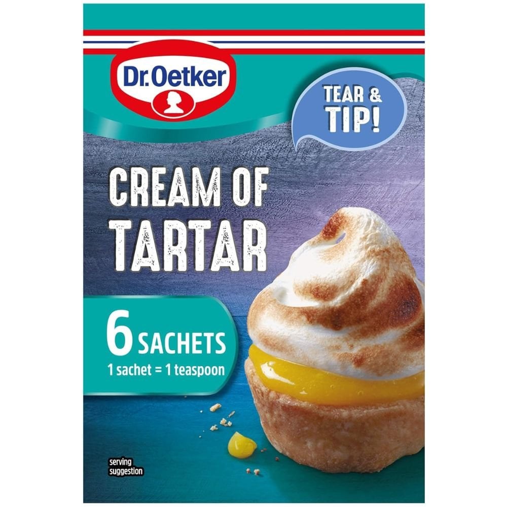 Cream Of Tartar 30g to stable billowy glossy Meringue Dr Oetker 6X5g Sachets