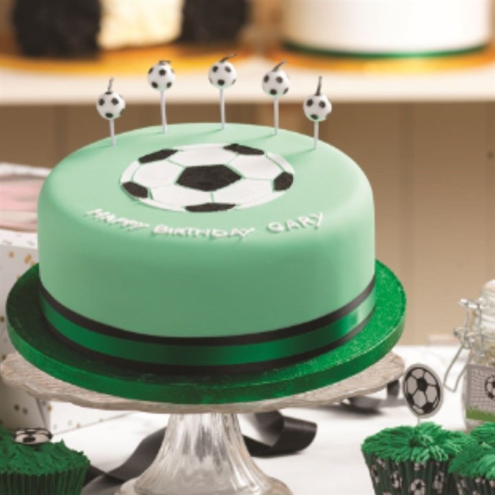 Football Birthday Decorating Set 3pc. Cake Cupcake Cases Candles Pics Party Set Pack Decorations.