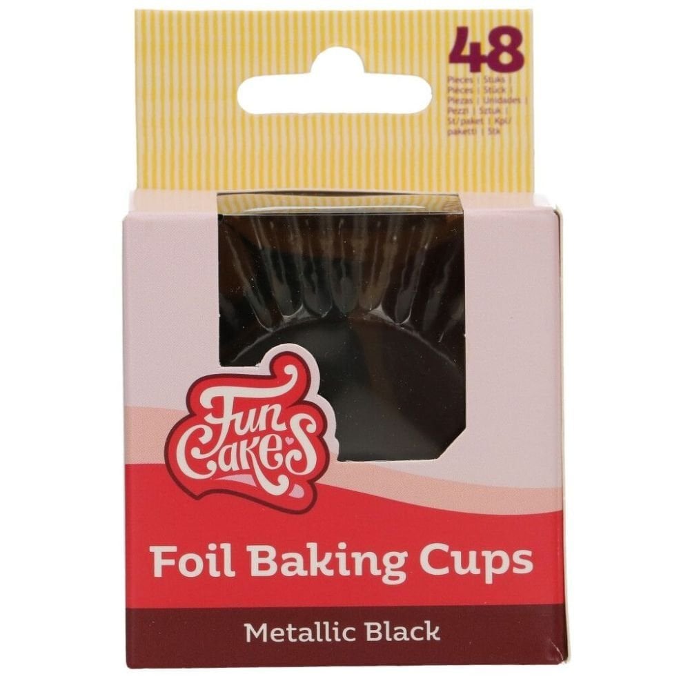 Foil Metallic Cupcake Cases Muffin Cake Paper Baking Cups Thick High Quality FUNCAKES 48Pk