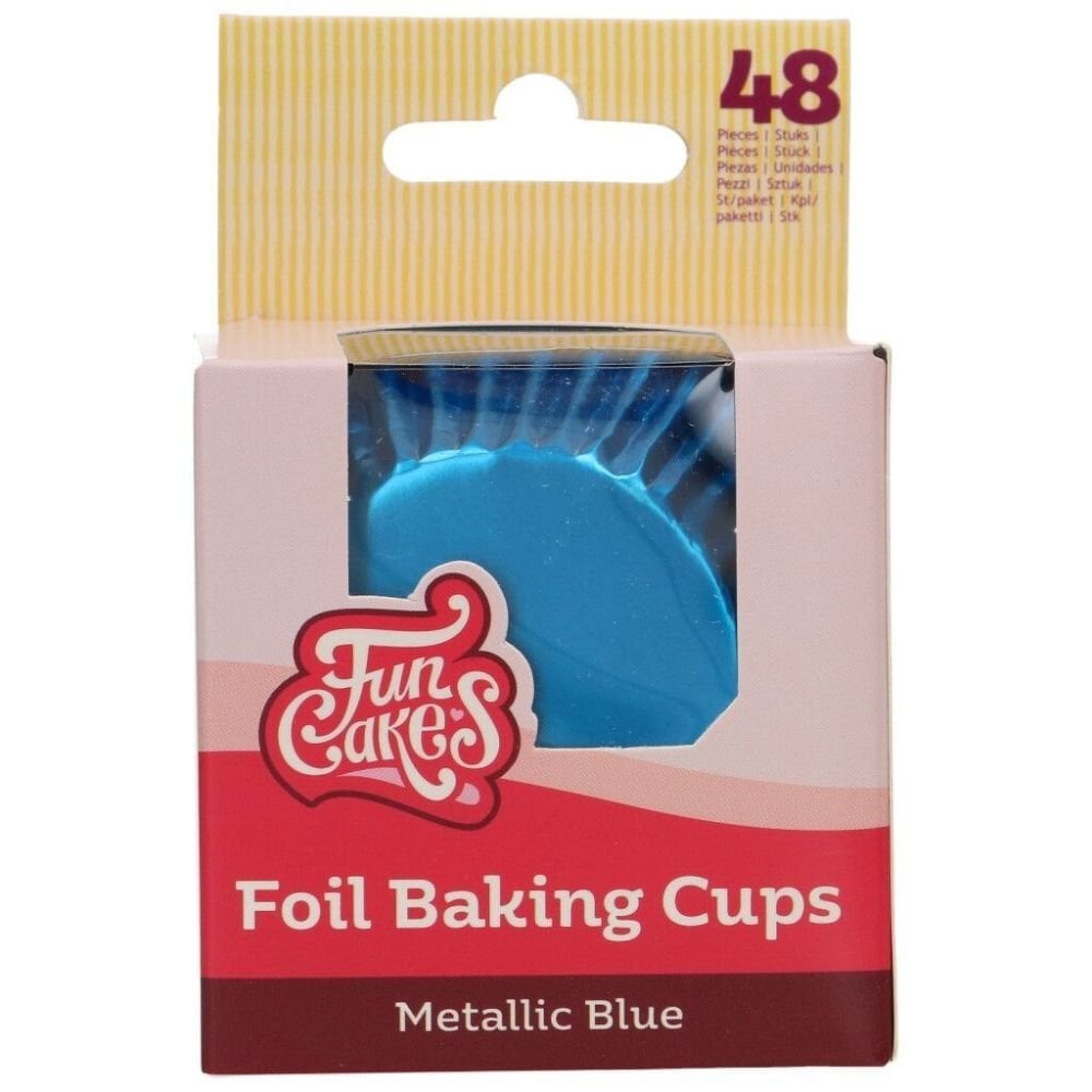 Foil Metallic Cupcake Cases Muffin Cake Paper Baking Cups Thick High Quality FUNCAKES 48Pk