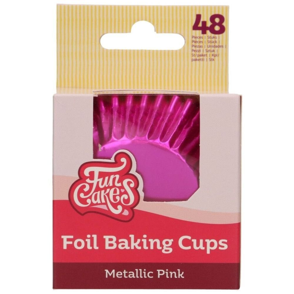 Foil Metallic Cupcake Cases Muffin Cake Paper Baking Cups Thick High Quality FUNCAKES 48Pk