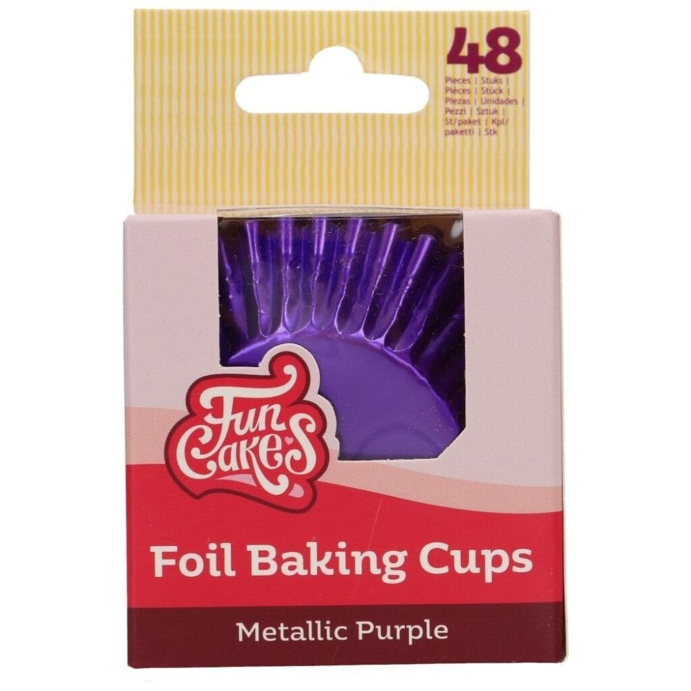 Foil Metallic Cupcake Cases Muffin Cake Paper Baking Cups Thick High Quality FUNCAKES 48Pk