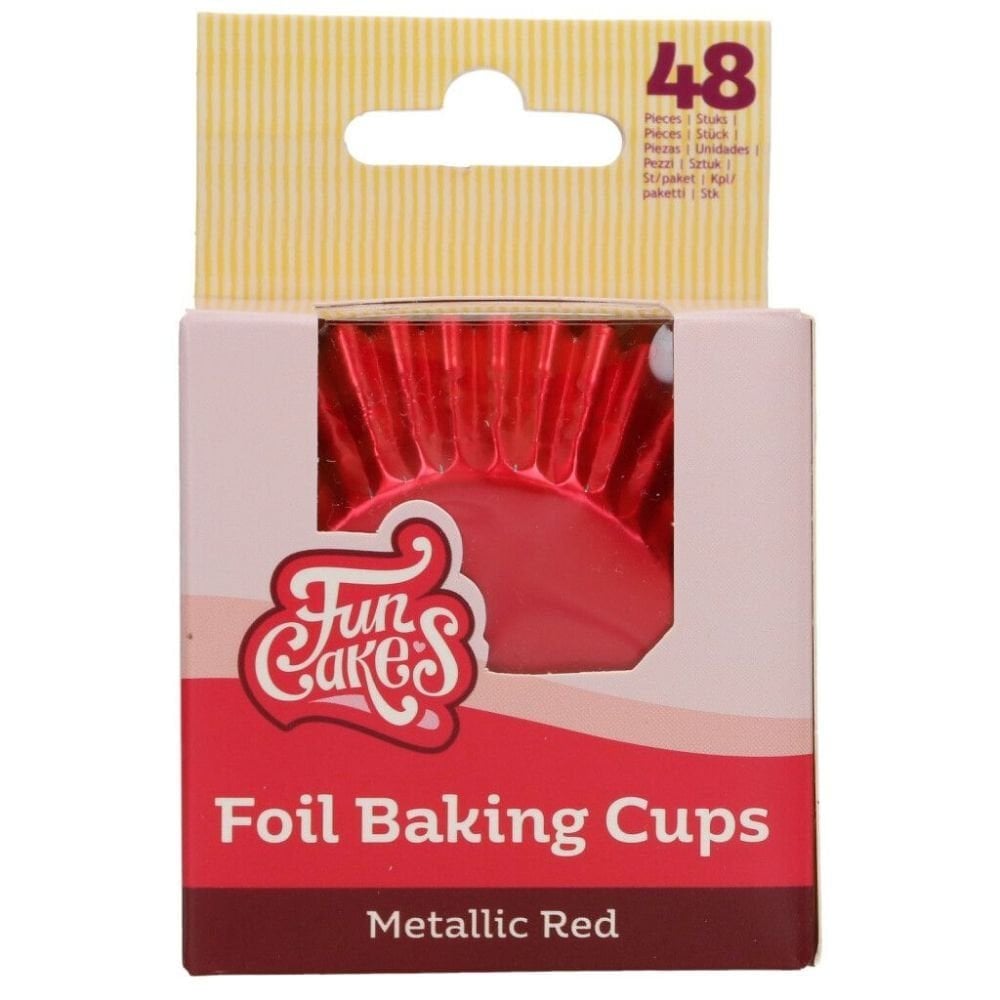 Foil Metallic Cupcake Cases Muffin Cake Paper Baking Cups Thick High Quality FUNCAKES 48Pk