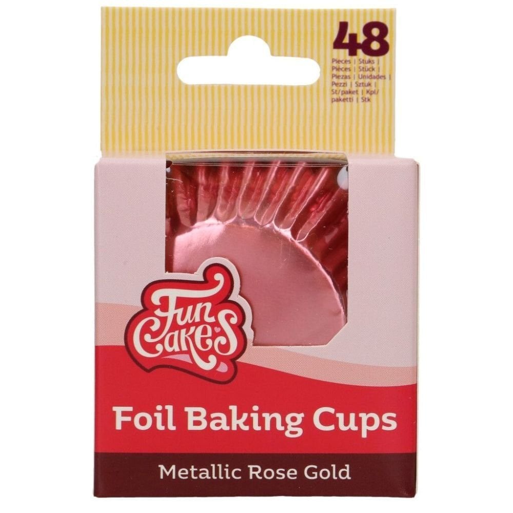 Foil Metallic Cupcake Cases Muffin Cake Paper Baking Cups Thick High Quality FUNCAKES 48Pk