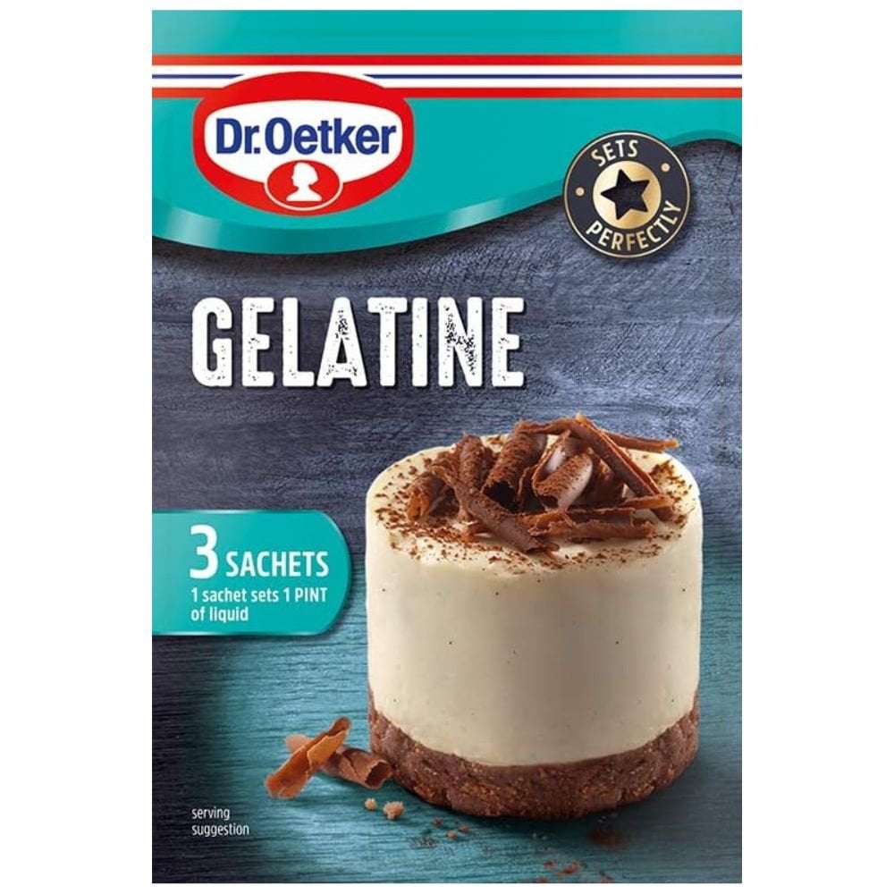 Gelatine Gelatin Sachet Baking Jelly Mousse Dr. Oetker 3 x 12g