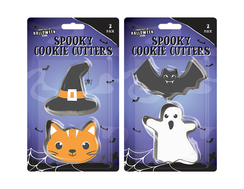 2 Pk Halloween Steel Cookie Biscuit Fondant Cutters Baking Decorating. 2 Sets to Choose From.