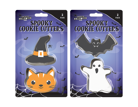 2 Pk Halloween Steel Cookie Biscuit Fondant Cutters Baking Decorating. 2 Sets to Choose From.