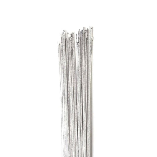 HAMILWORTH Silver Florist Wires 22 Gauge Metallic Silver