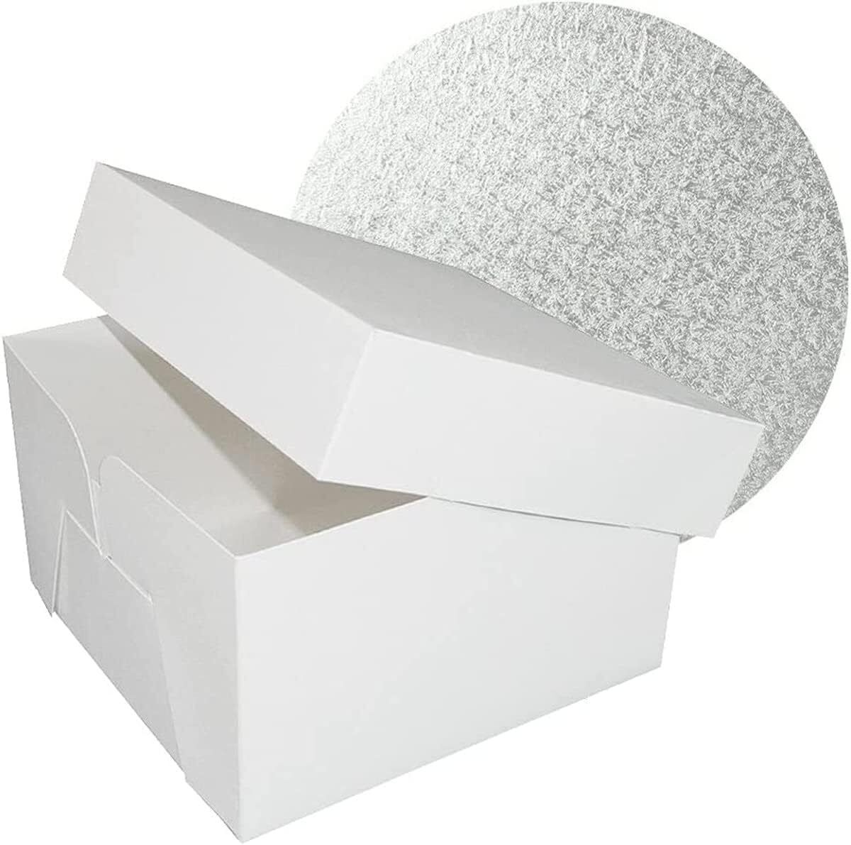 Coloured ROUND Drum 12mm Thick and Cake Box Set COMBO - Choose your Size and Colour