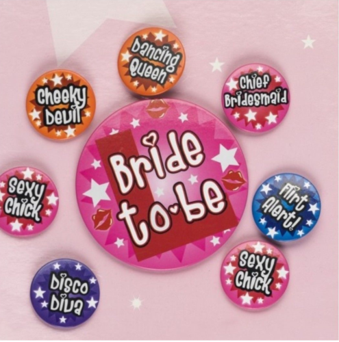 Hen Party Do Bride Badge Set Party Accessories Favor Bridal GIRLS NIGHT OUT 8pc