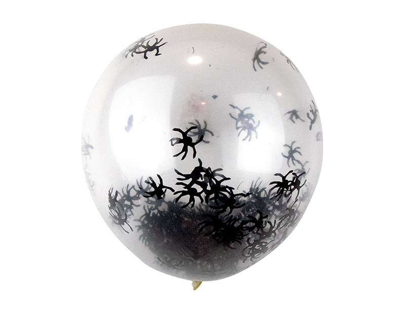 5 Pk 12" Halloween Spider Confetti Balloons Party Decorations Supplies Decor