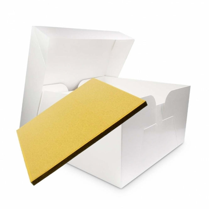 Coloured SQUARE Drum 12mm Thick and Cake Box Set COMBO - Choose your Size and Colour