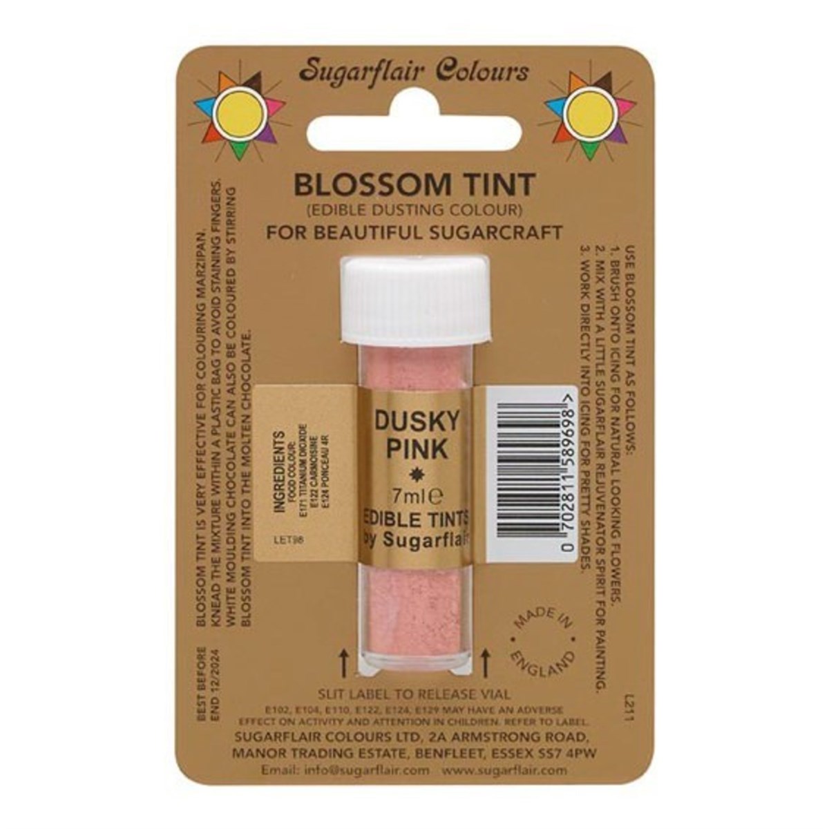 Sugarflair Blossom Tint Cake Cupcake - Choose Your Colour